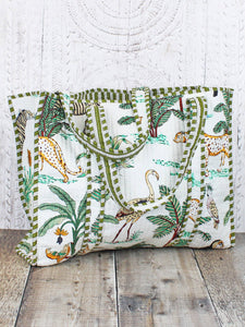 Quilted Cotton Tote Bag