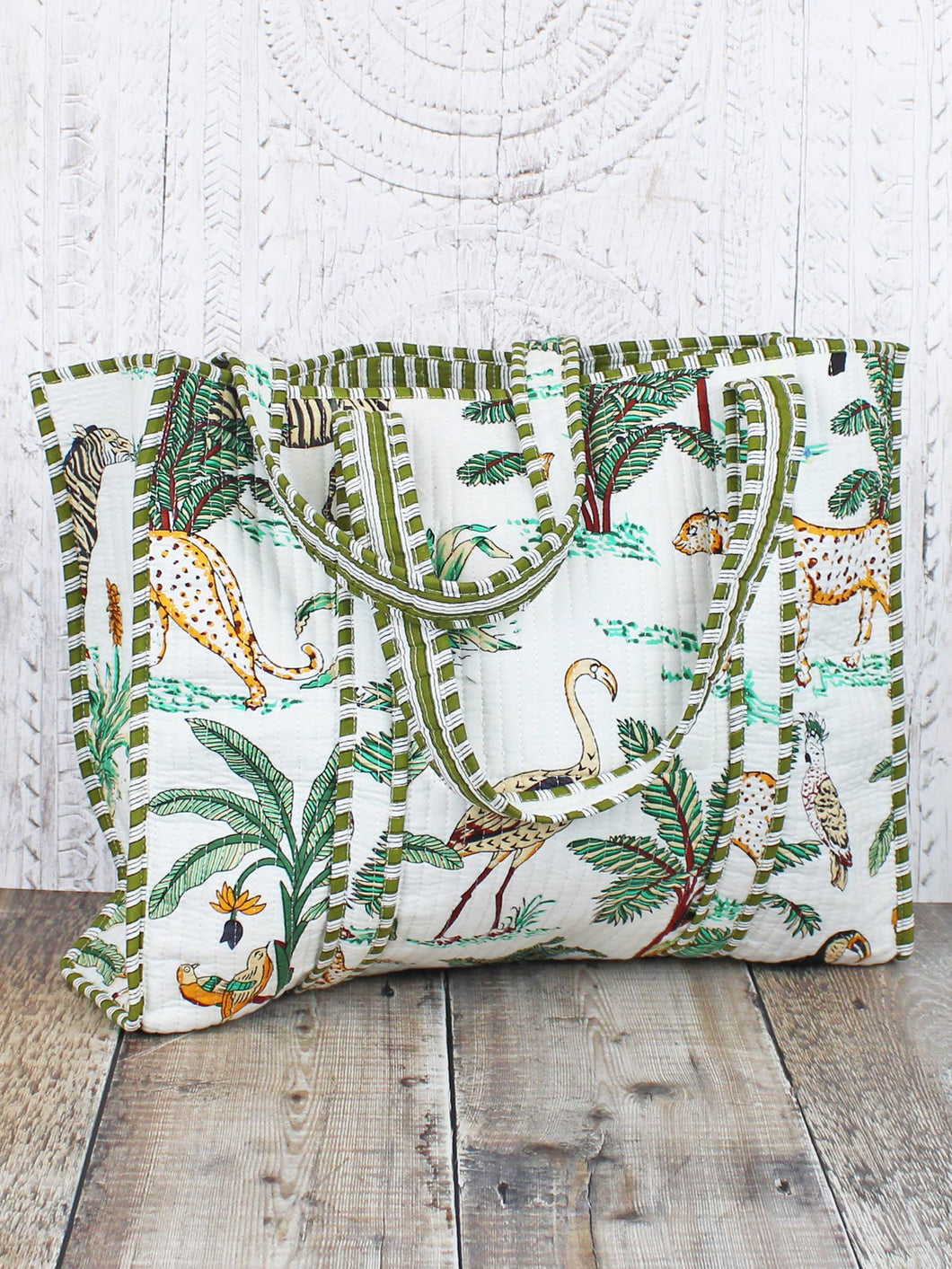Quilted Cotton Tote Bag