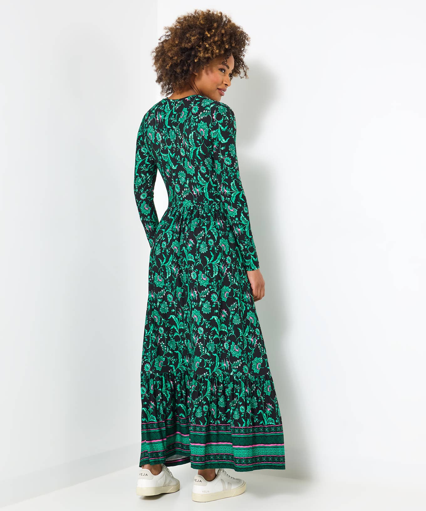 Bella Border Print Jersey Dress