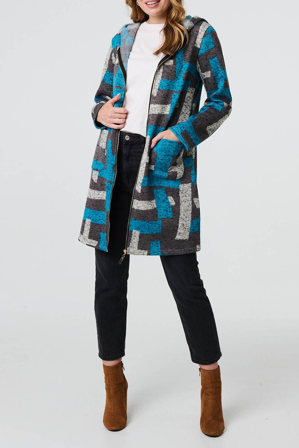 Georgina Longline Hooded Knitted Coat