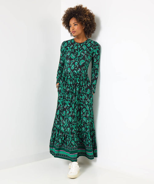 Bella Border Print Jersey Dress