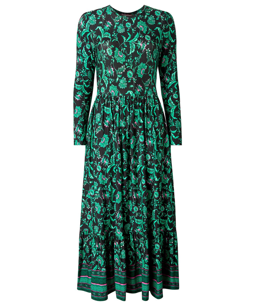Bella Border Print Jersey Dress