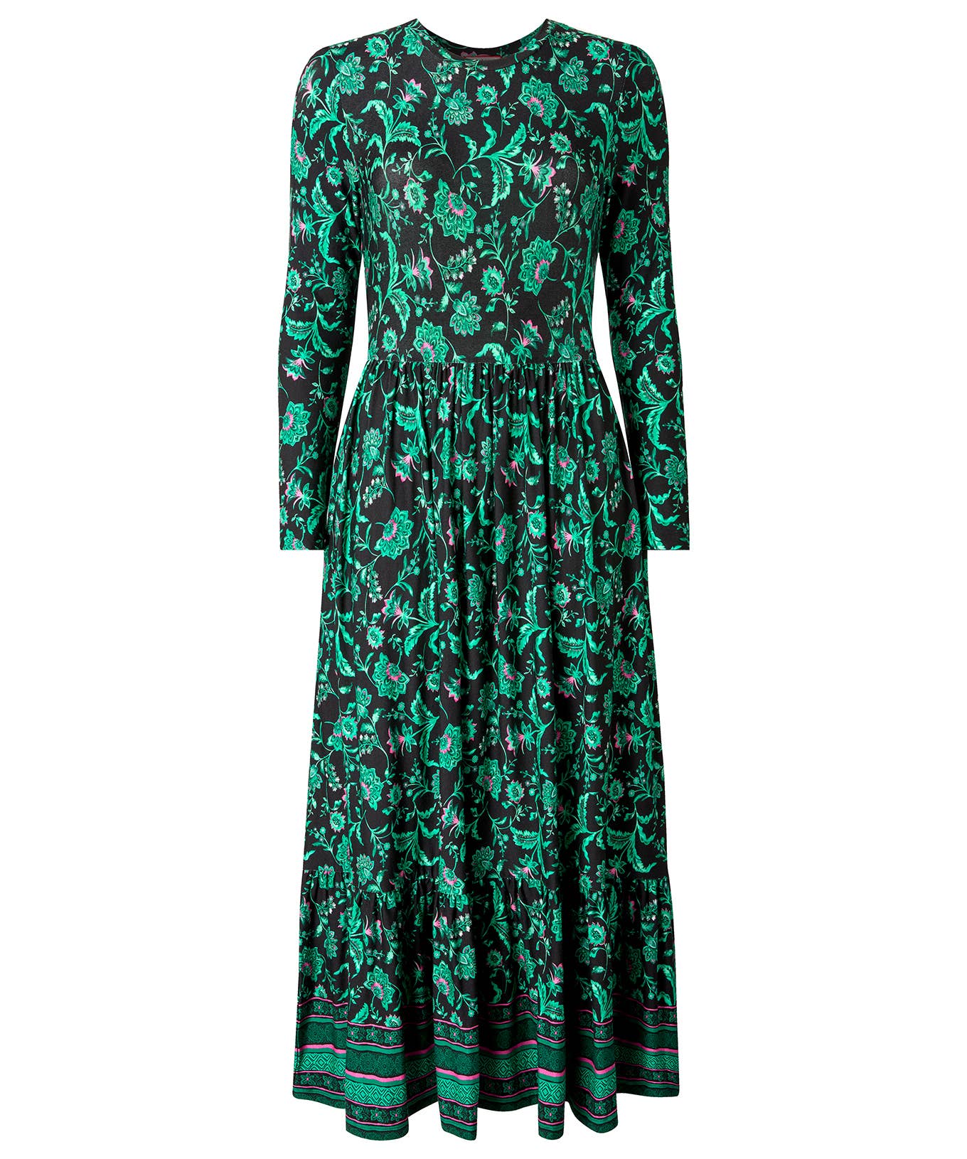 Bella Border Print Jersey Dress