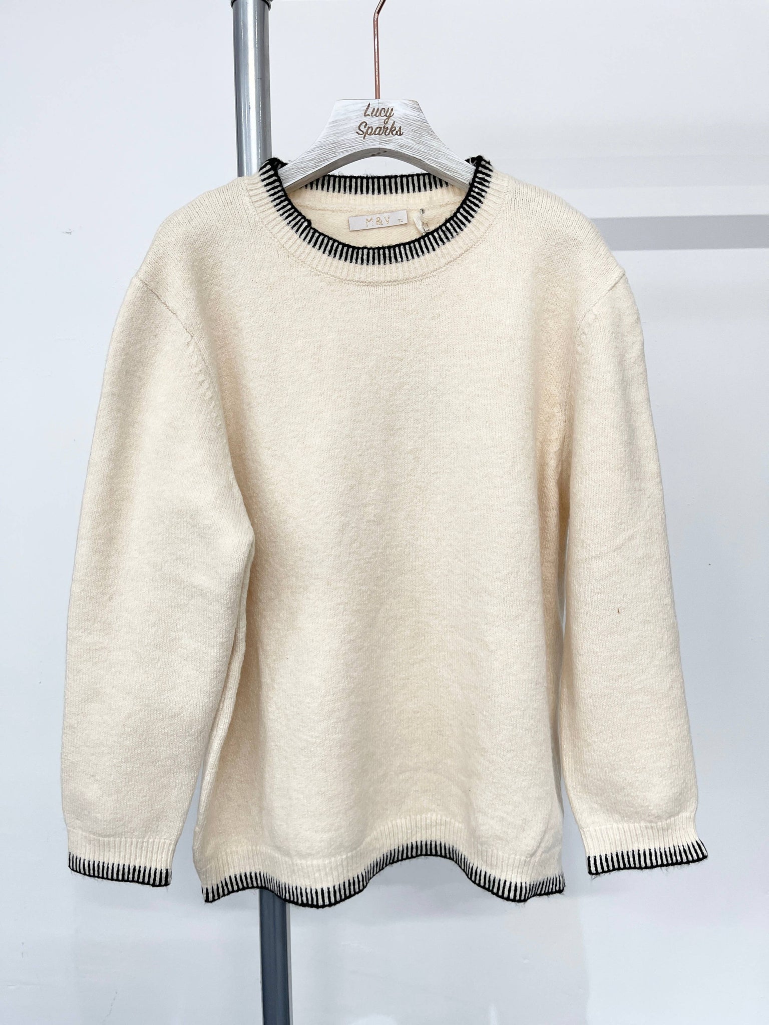 Evie Soft Knit Jumper With Contrast Edging MiMi