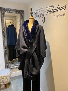 Faux Fur Thread Through Wrap PE363
