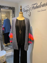 Load image into Gallery viewer, Suzi Stripe Sleeve Cardigan 1850
