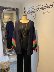 Suzi Stripe Sleeve Cardigan 1850