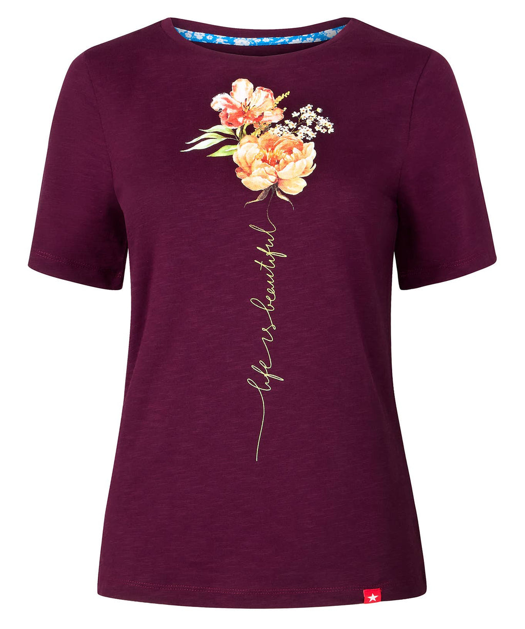 Life Is Beautiful Floral Tee