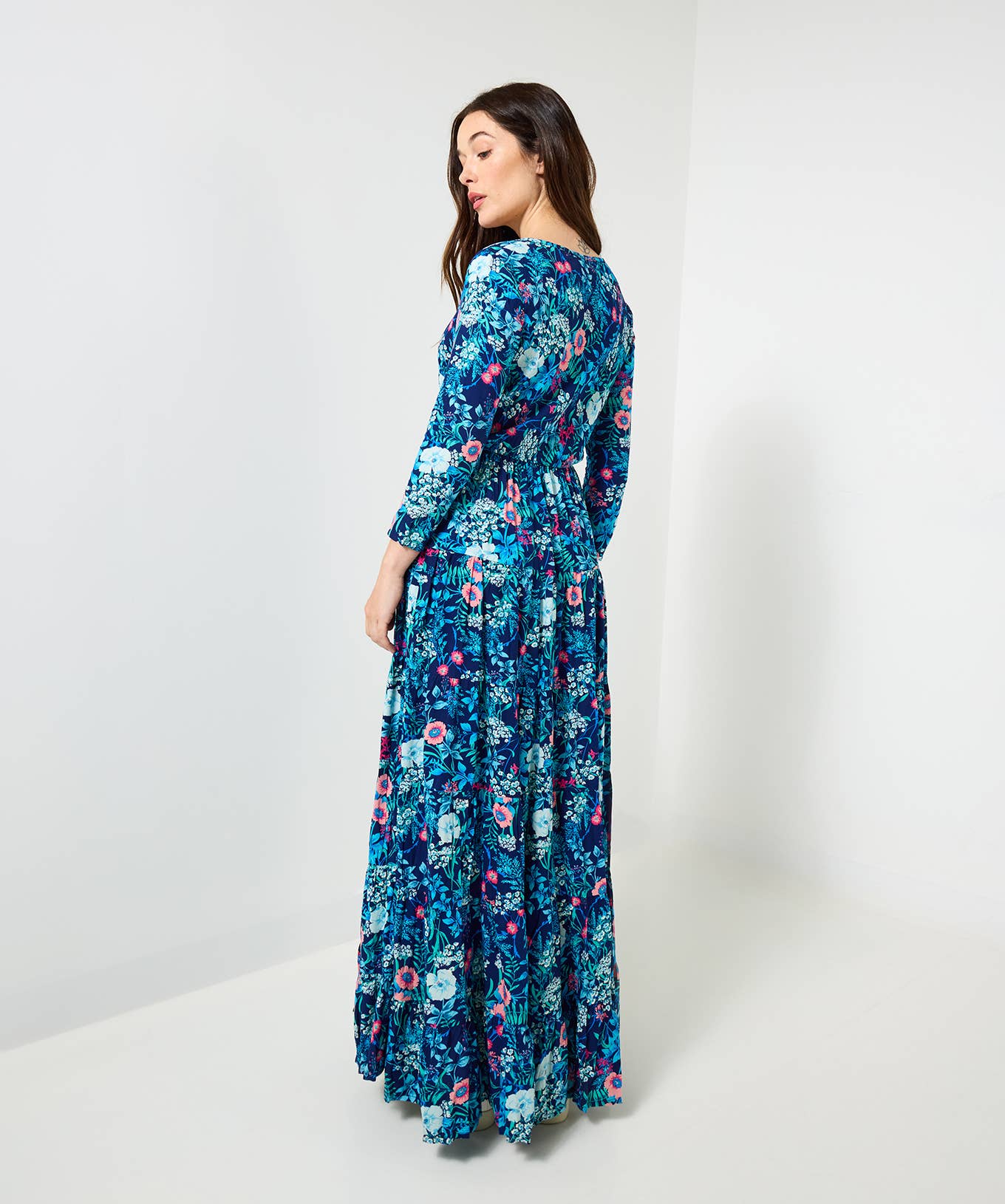Charming Floral Printed Crinkle Dress