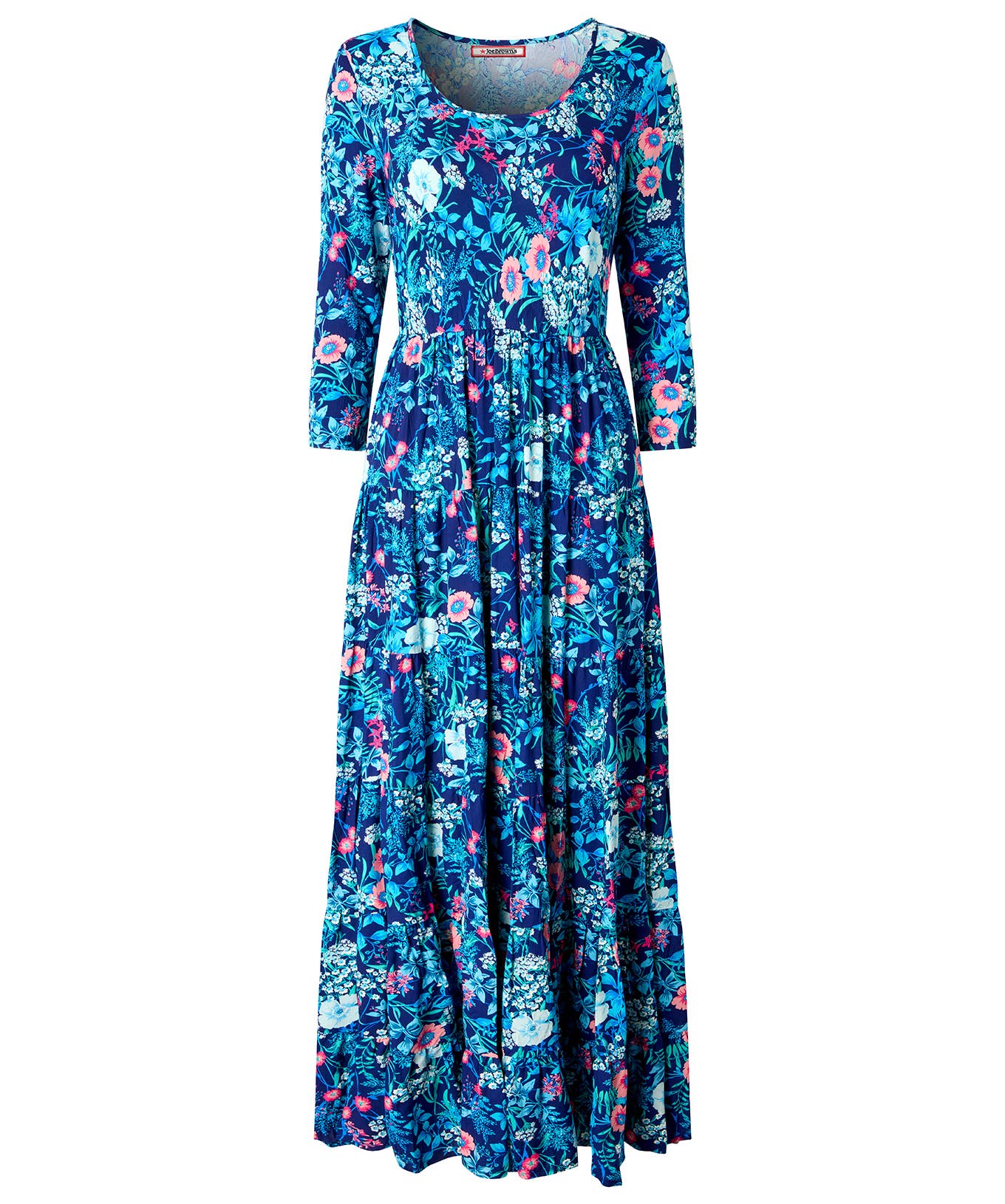 Charming Floral Printed Crinkle Dress
