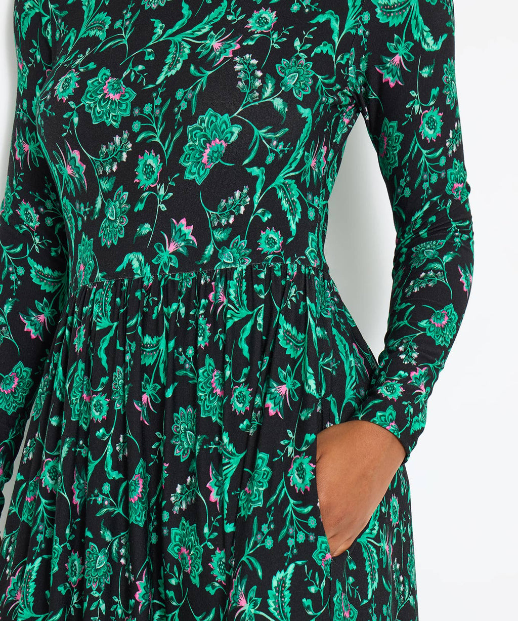 Bella Border Print Jersey Dress