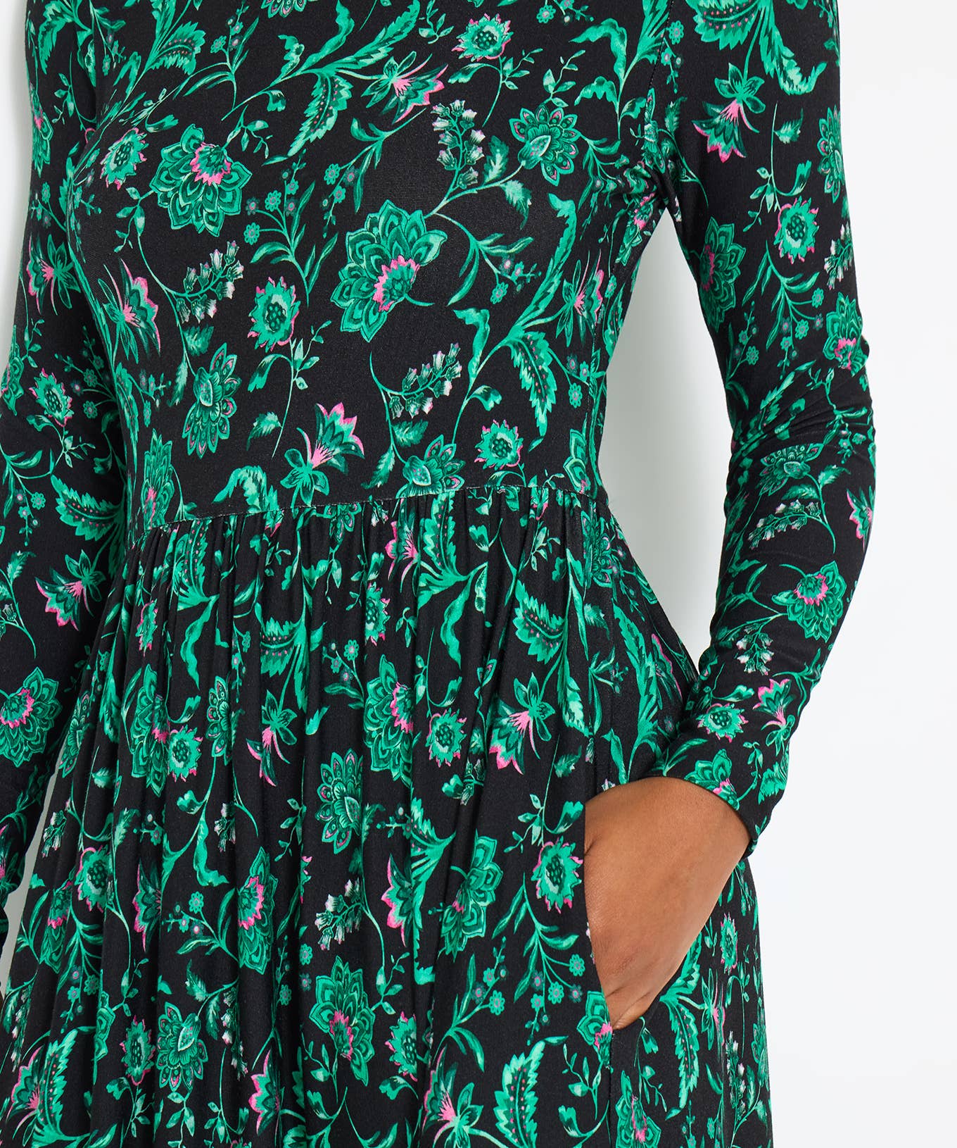 Bella Border Print Jersey Dress
