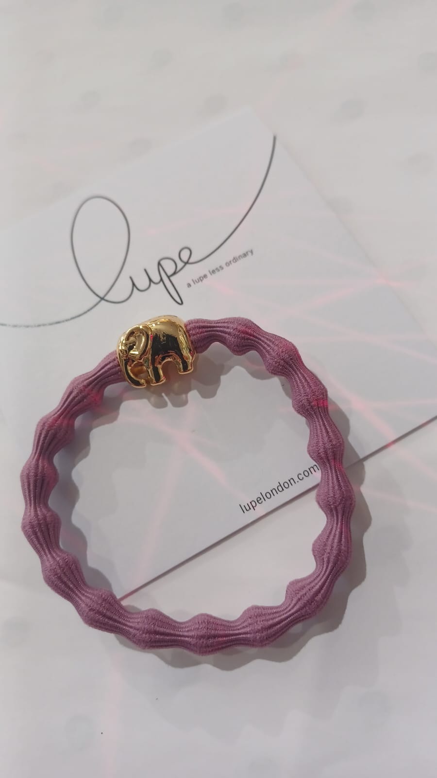 Lupe Hair Tie and Bracelet Gold Elephant