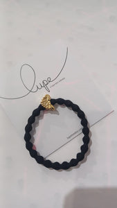 Lupe Hair Tie and Bracelet Gold Angel Wing