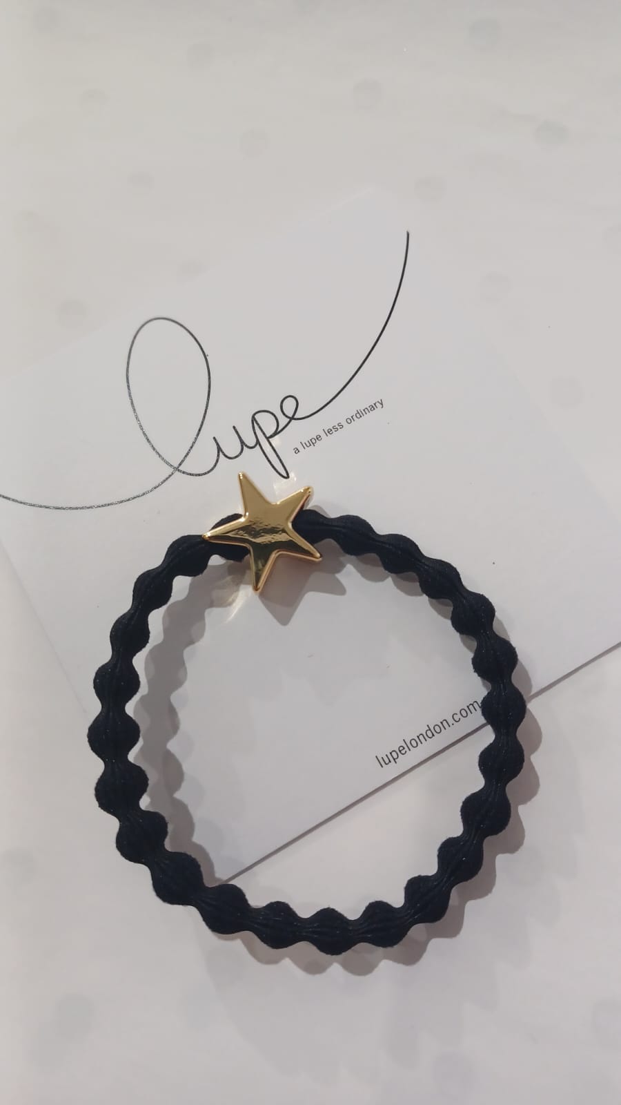 Lupe Hair Tie and Bracelet Gold Star