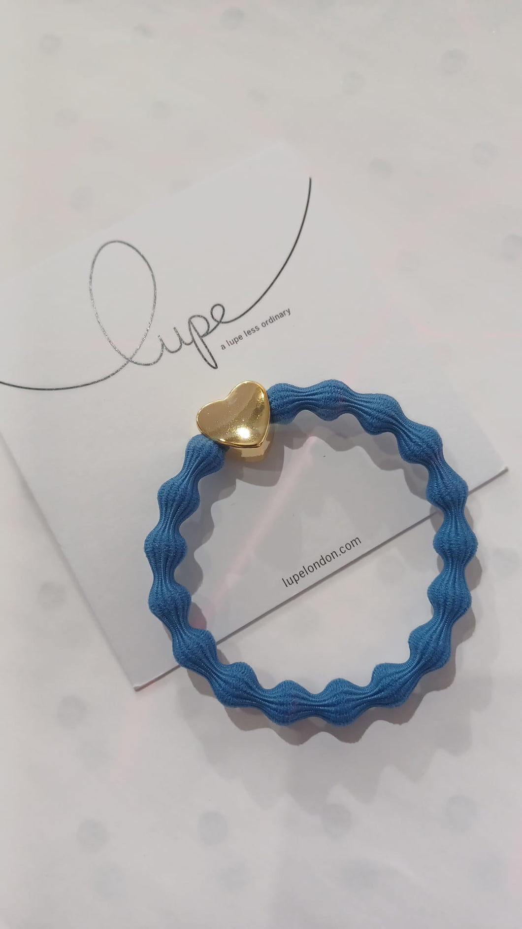 Lupe Hair Tie and Bracelet Gold Heart