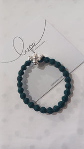 Lupe Hair Tie and Bracelet Silver Bee