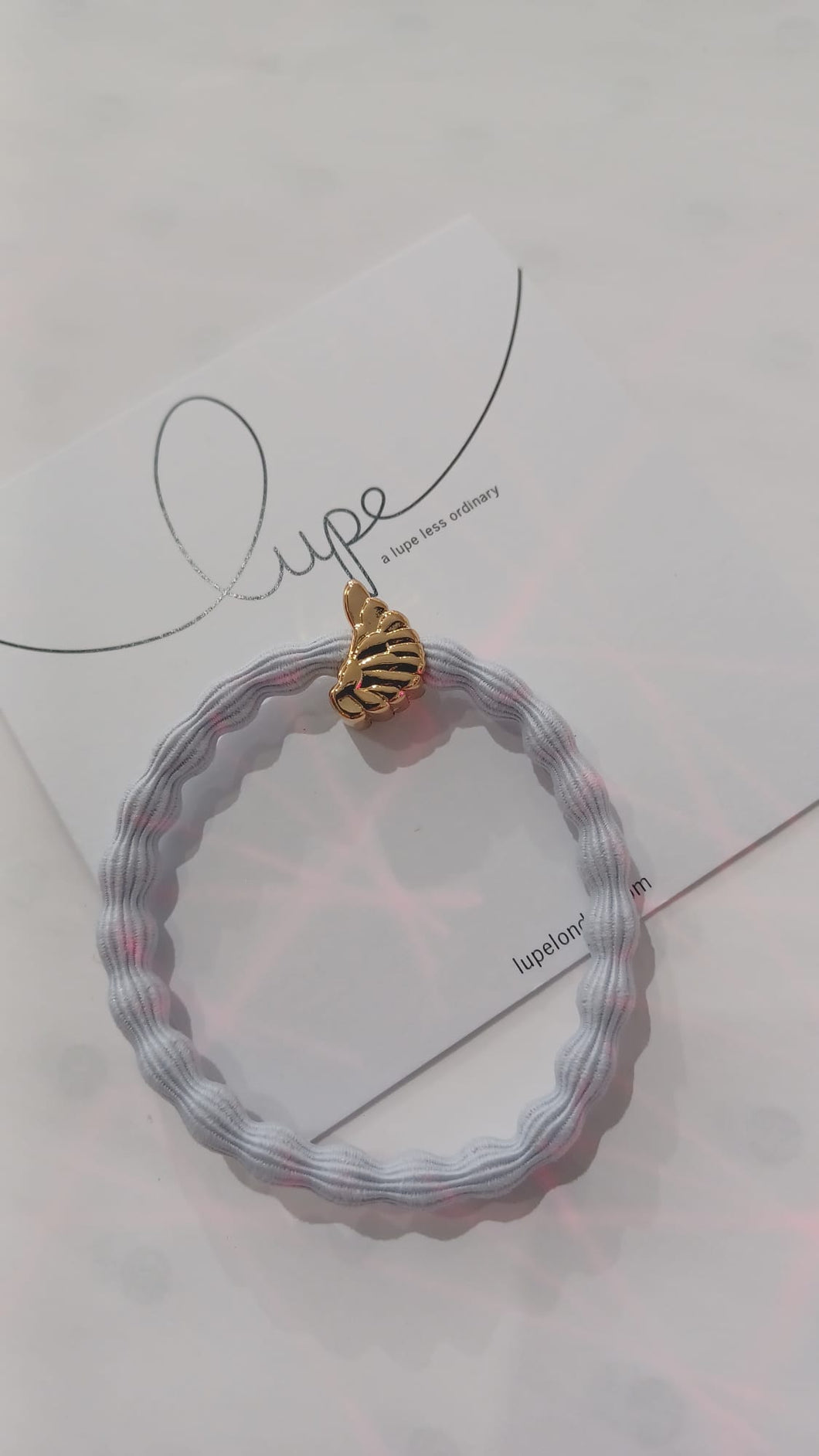 Lupe Hair Tie and Bracelet Gold Angel Wing