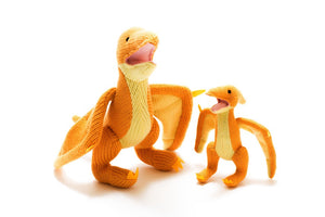 Knitted Yellow Pterodactyl Rattle