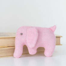 Load image into Gallery viewer, Knitted Organic Cotton Pink Elephant Rattle
