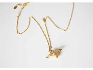 Gold Bee Necklace