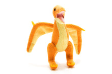 Load image into Gallery viewer, Knitted Yellow Pterodactyl Rattle
