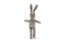 Load image into Gallery viewer, Knitted Grey Bunny Rattle
