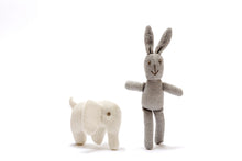 Load image into Gallery viewer, Knitted Grey Bunny Rattle
