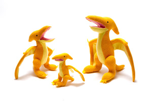 Knitted Yellow Pterodactyl Rattle