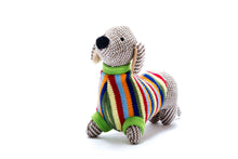 Load image into Gallery viewer, Knitted Sausage Dog Rattle
